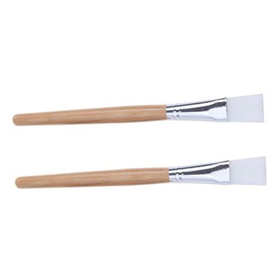 2-Piece Facial Mask Brushes with Wooden Handles
