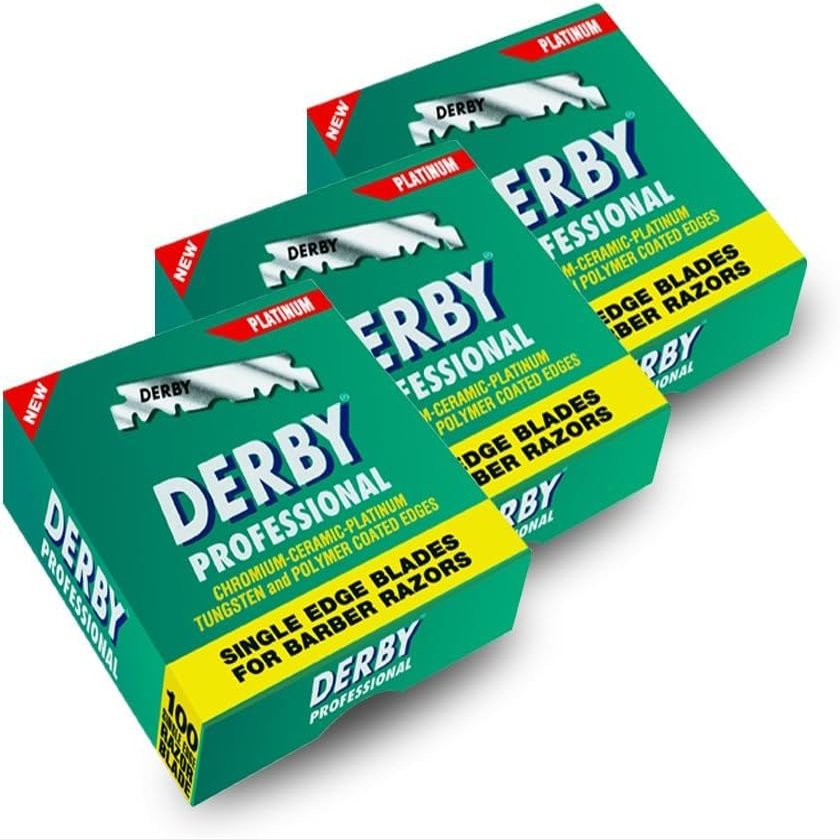 Derby Professional Single-Edge Razor Blades for Straight Razors, 300 Count
