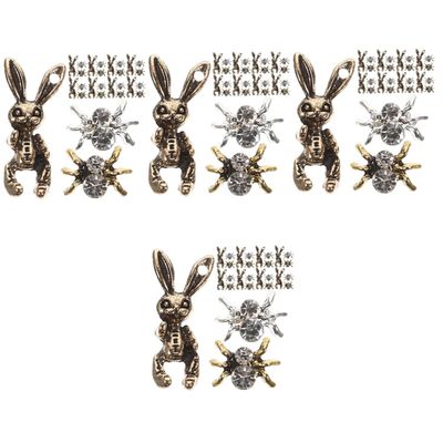 FOMIYES 120-Piece Gothic Spider Nail Art Charms