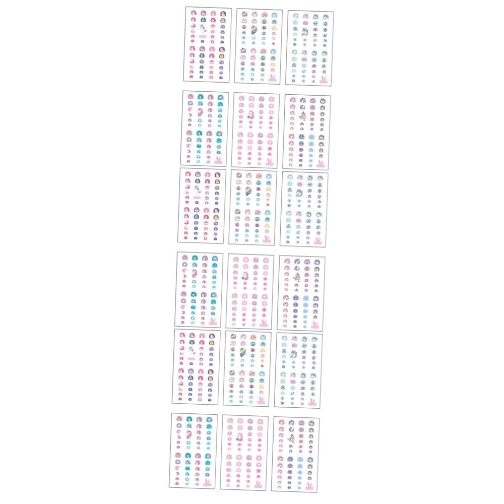 FOMIYES 30-Sheet Cartoon Nail Stickers for Girls and Boys