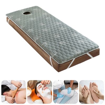 LXJDDLD 2/4/6 cm Thick Eyelash Bed Pad, Square-Head Spa Mattress Topper, Non-Slip Memory Foam Pad for Massage Table with Face Hole, Style, 70 x 190 cm, 4 cm