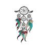 Dream Catcher Temporary Tattoo Sticker Set – Colorful Feather Designs view 3