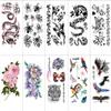 Long Strip Temporary Tattoo Stickers, Waterproof Water-Transfer Simulation Tattoos for Covering Scars view 1