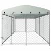 GuyAna Outdoor Dog Kennel with Roof, 8 x 4 x 2.3 m, Feandera Puppy Playpen and Dog Fence view 2