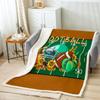 Farm Pumpkin Autumn Football Fleece Sherpa Throw Blanket, Rustic Maple Leaf Sunflower, 90 x 90 in view 2