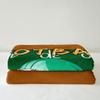 Farm Pumpkin Autumn Football Fleece Sherpa Throw Blanket, Rustic Maple Leaf Sunflower, 90 x 90 in view 3