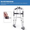 Height-Adjustable Folding Senior Walker with Axillary Support, 4 Wheels view 3