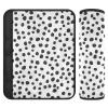CHIFIGNO Seat Belt Pads, Black and White Polka Dot, 2-Pack, Universal, Size M view 2