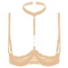 Agoky Women's Lace Open-Bust Bra, Sexy Ouvert Lingerie Bustier Top, Adjustable Straps, Sizes 4XL view 1