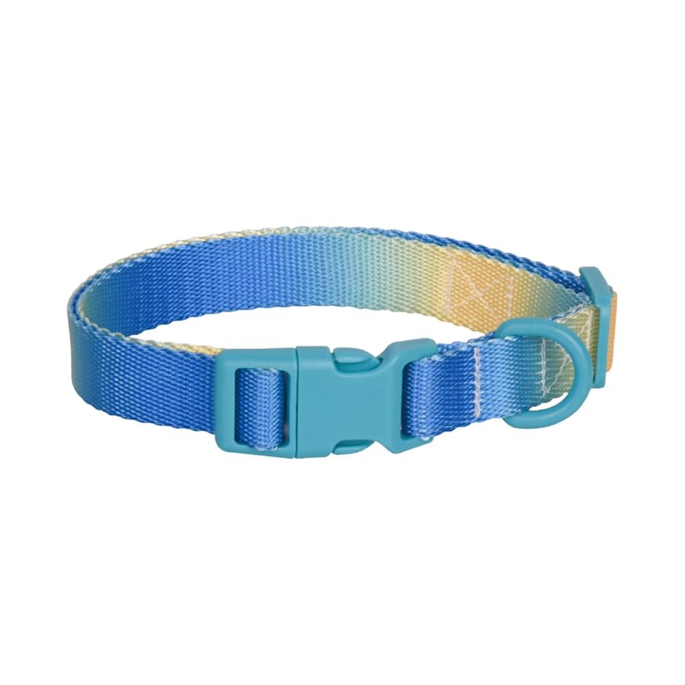 Newtensina Polyester Dog Collar - Yellow Blue - L