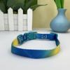 Newtensina Polyester Dog Collar - Yellow Blue - L view 3
