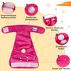 Eyein 3-Pack Reusable Dog Diapers for Female Dogs, Washable Heat and Incontinence Pants, Double-Adjustable, #7 XS view 4