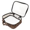 Beavorty Leopard Print Travel Makeup Bag, Splash-Resistant PU and Fabric view 1