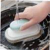 Household Cleaning Brush with Handle for Sinks and Tiles, Light Green view 4