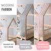 TiCAA Children's House Bed with Kim Tulle, Including Roll Slatted Base view 3