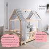 TiCAA Children's House Bed with Kim Tulle, Including Roll Slatted Base view 4