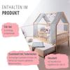 TiCAA Children's House Bed with Tulle Kim, Includes Extra Bed view 2