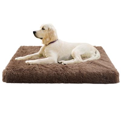 XIEMINLE Calming Dog Crate Mat, Plush Anti-Anxiety Pet Bed, Non-Slip, 50 x 40 cm