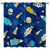 YUANZU Rocket Space Blackout Curtains with Grommets, 2-Piece Set, 260 x 140 cm view 1