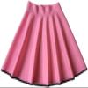 Black Sexy Above-the-Knee Latex Skirt with Front Rubber Buttons, Customizable Color, M view 4