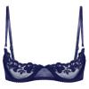 inhzoy Women's Lace Open-Bust Underwire Push-Up Bra, Navy Blue, B XL view 1