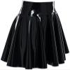 Handmade Black Latex Mini Skirt, Sexy Summer Dancewear, Dark Purple, L view 1