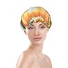 Shell and Sand Shower Cap, Double-Layer Waterproof Hair Cap view 3