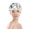 Colorful Rocks Shower Cap, Sleep Cap, Double-Layer, Waterproof, Elastic, Reusable Hair Cap view 2