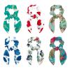 6-Piece Hair Ties with Red Love Heart Pattern, Scarf Scrunchies with Bows, Elastic Ponytail Holders for Women, Teens, and Girls view 1