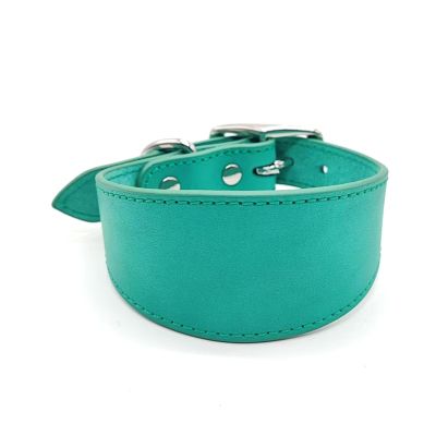 Kingke Leather Soft Padded Adjustable Dog Collar for Sighthounds