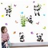 Toyvian 3-Piece Panda Wall Stickers, Creative Animal Wall Decals for Children's Rooms, Self-Adhesive Decorative Stickers for Nurseries and Living Rooms view 2