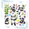 Toyvian 3-Piece Panda Wall Stickers, Creative Animal Wall Decals for Children's Rooms, Self-Adhesive Decorative Stickers for Nurseries and Living Rooms view 3