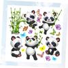 Toyvian 3-Piece Panda Wall Stickers, Creative Animal Wall Decals for Children's Rooms, Self-Adhesive Decorative Stickers for Nurseries and Living Rooms view 4