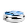 Square Metal Pill Case with Two Dolphins, 3 Compartments view 3