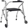 Wheeled Wheelchair, Seated Elderly Man, Walking Aid, Square Cane Walker, Foldable, Height-Adjustable, Portable, Crutches with Standing Frame view 1