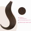WENNALIFE Remy Human Hair Tape Extensions, 10 pcs, 20 g, 30 cm, Chocolate Brown, Invisible Tape-In, Silky Straight view 4