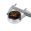 Monarch Butterfly Round Metal Pill Case with 3 Compartments view 4