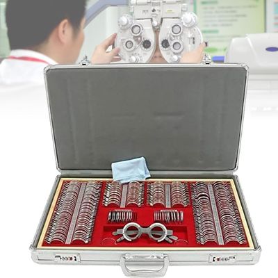 FENGSSLL Optical Trial Frame 266-Piece Test Lens Set with Aluminum Case