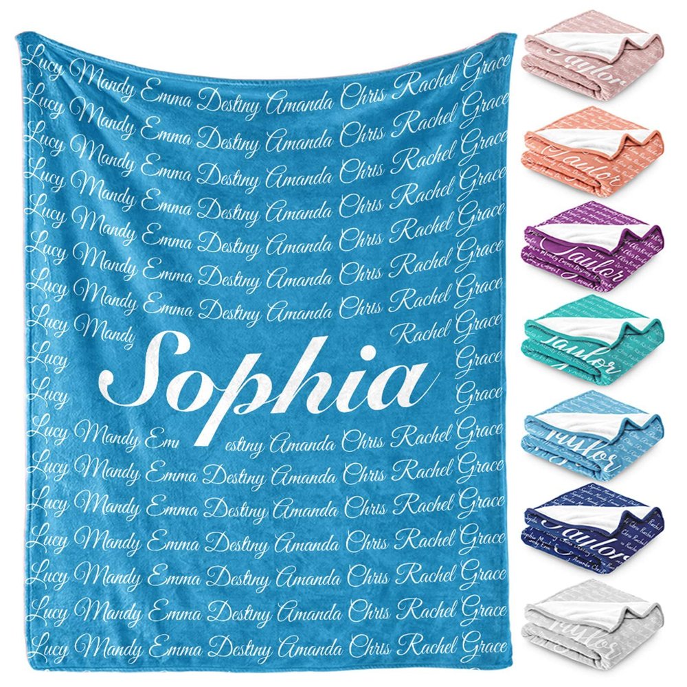 gorm Personalized Swaddle Blanket, Name Baby Wrap, Baby Blanket, Retro Blanket, 150 x 180 cm