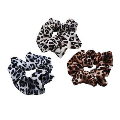 Pack of Elastic Leopard-Print Hair Ties for Women and Girls