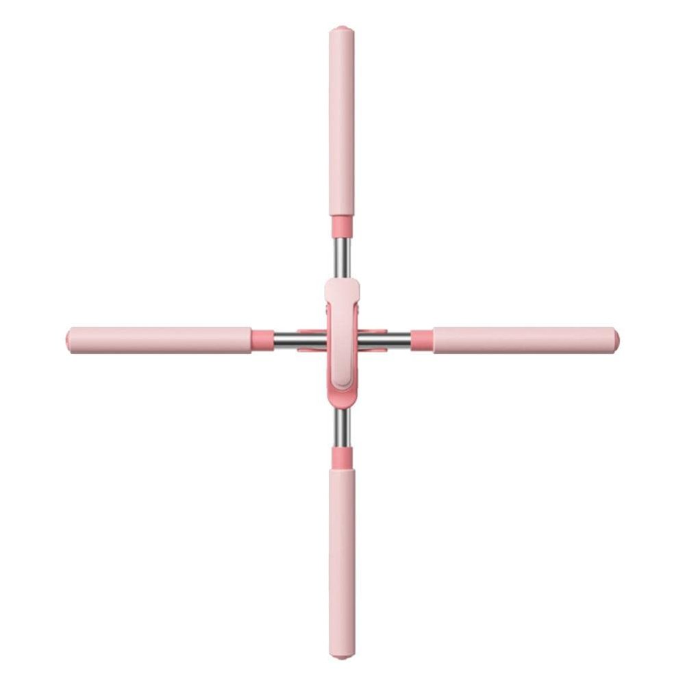 TREETDOBV Retractable Yoga Stretching Stick and Posture Corrector, Back Cracking Bar, Pink