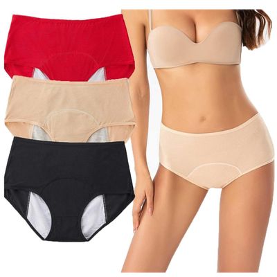REUset Women's Washable Incontinence Briefs, 3-Piece Set, Absorbent Area, Leakproof, Size B, 5XL