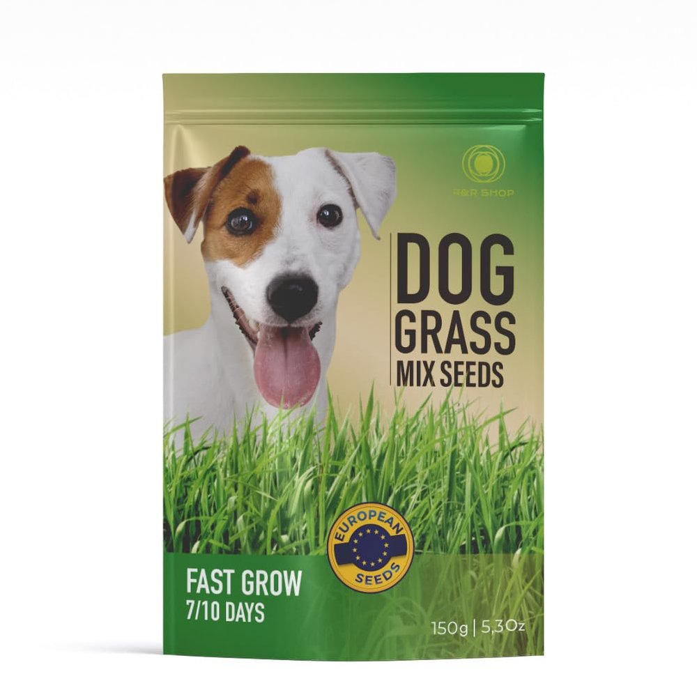 R&R SHOP Grass Seed Mix for Dogs, Fast Growing for a Happy Dog, High-Quality European Seeds (150 g)