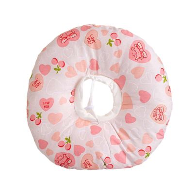 FANSU Soft Cat Cone, Breathable Adjustable Recovery Collar, Pink Heart, L