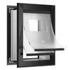 Sammak Extra-Large Wall-Mounted Dog Door with Aluminum Frame and Telescoping Tunnel, Two Magnetic Flaps and Two Sliding Locking Panels, Up to 100 kg, Black view 1