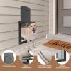 Sammak Extra-Large Wall-Mounted Dog Door with Aluminum Frame and Telescoping Tunnel, Two Magnetic Flaps and Two Sliding Locking Panels, Up to 100 kg, Black view 2