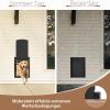 Sammak Extra-Large Wall-Mounted Dog Door with Aluminum Frame and Telescoping Tunnel, Two Magnetic Flaps and Two Sliding Locking Panels, Up to 100 kg, Black view 3