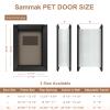 Sammak Extra-Large Wall-Mounted Dog Door with Aluminum Frame and Telescoping Tunnel, Two Magnetic Flaps and Two Sliding Locking Panels, Up to 100 kg, Black view 4