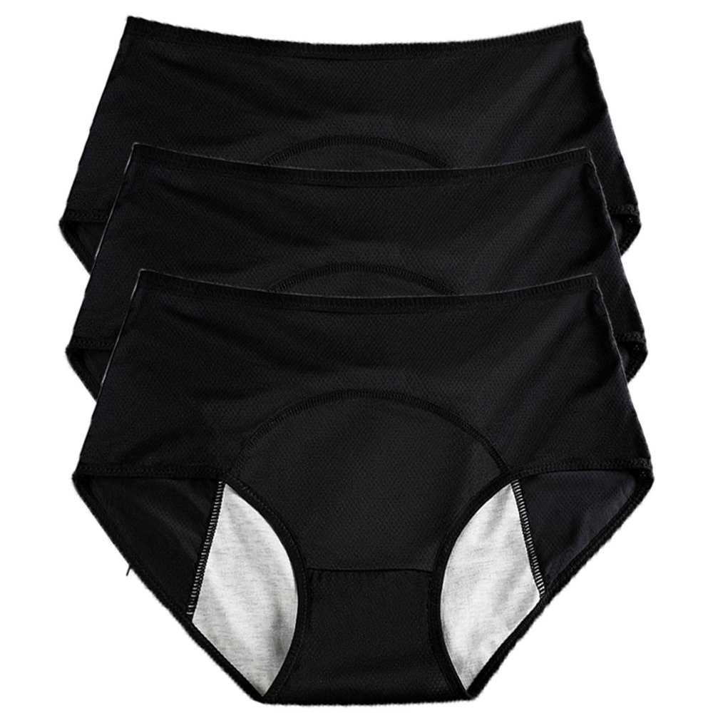 REUset 3-Pack Women's Washable Incontinence Underwear, Breathable, Waterproof, Menstrual, G/XXL