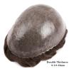 Men's Toupee Hair System, 0.10–0.12 mm Injected PU Skin, Indian Human Hair, 30 mm Wave view 2